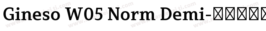 Gineso W05 Norm Demi字体转换
